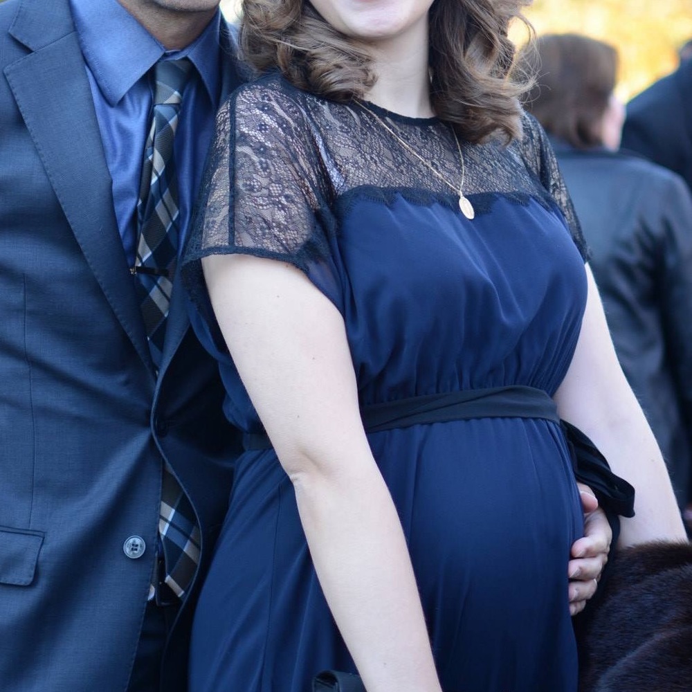 ASOS maternity lace trim dress